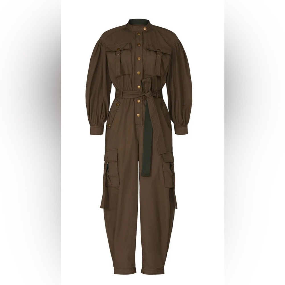Ulla Jobnson Green Reverie Jumpsuit Size 12
